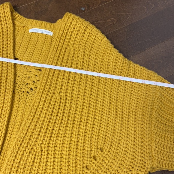 Mustard Yellow Open Front Cardigan - Picture 8 of 13